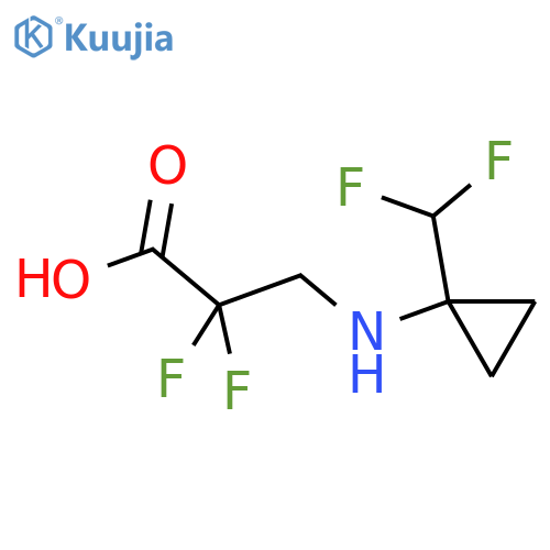3-{[1-(Difluoromethyl)cyclopropyl]amino}-2,2-difluoropropanoic acid structure