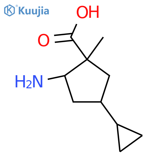 2-Amino-4-cyclopropyl-1-methylcyclopentane-1-carboxylic acid structure