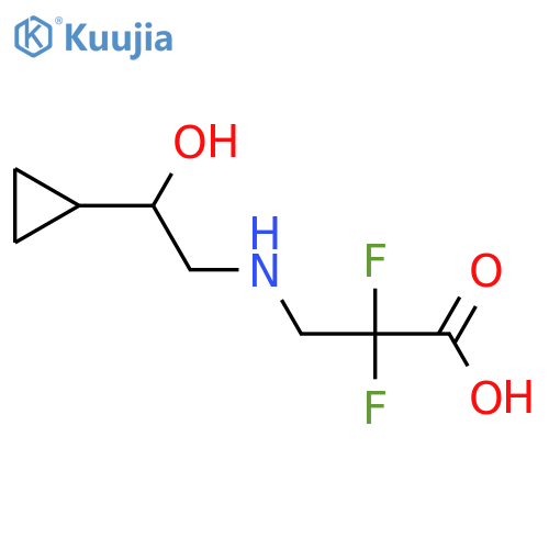 3-[(2-Cyclopropyl-2-hydroxyethyl)amino]-2,2-difluoropropanoic acid structure