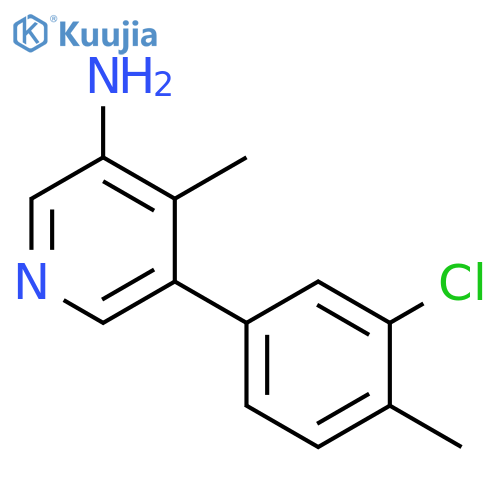 3-Pyridinamine, 5-(3-chloro-4-methylphenyl)-4-methyl- structure
