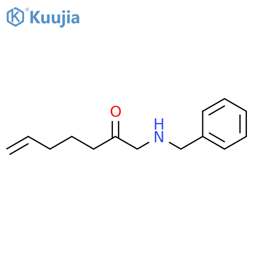 6-Hepten-2-one, 1-[(phenylmethyl)amino]- structure