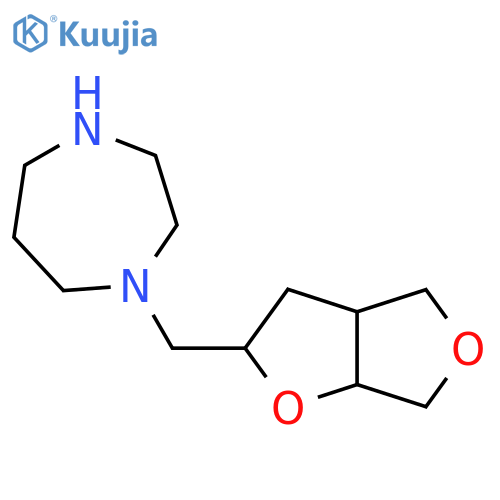 1-({Hexahydrofuro[2,3-c]furan-2-yl}methyl)-1,4-diazepane structure
