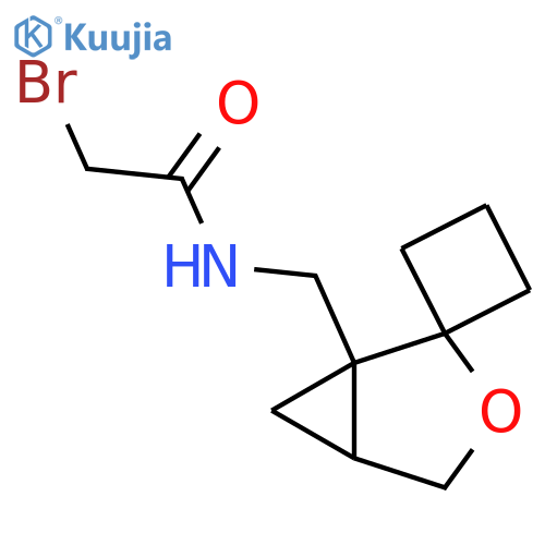 Acetamide, 2-bromo-N-(spiro[cyclobutane-1,2'-[3]oxabicyclo[3.1.0]hexan]-1'-ylmethyl)- structure