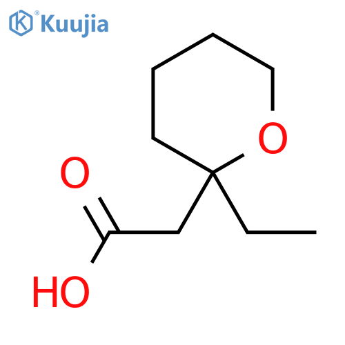 2-(2-ethyloxan-2-yl)acetic acid structure