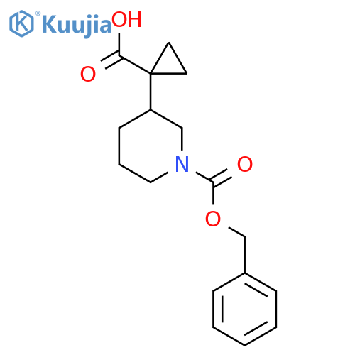 1-{1-[(Benzyloxy)carbonyl]piperidin-3-yl}cyclopropane-1-carboxylic acid structure