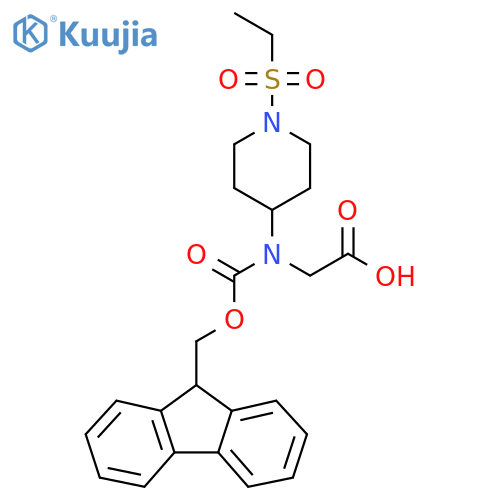 2-{[1-(ethanesulfonyl)piperidin-4-yl]({[(9H-fluoren-9-yl)methoxy]carbonyl})amino}acetic acid structure