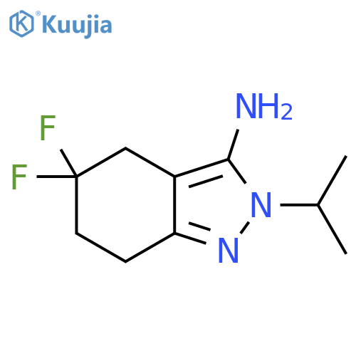 5,5-difluoro-2-(propan-2-yl)-4,5,6,7-tetrahydro-2H-indazol-3-amine structure