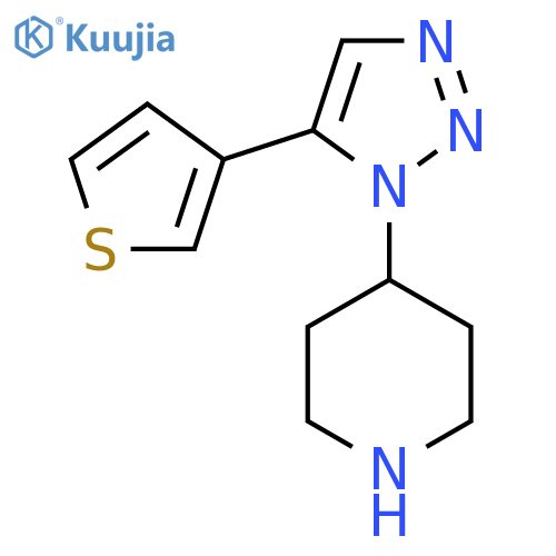 4-[5-(thiophen-3-yl)-1H-1,2,3-triazol-1-yl]piperidine structure