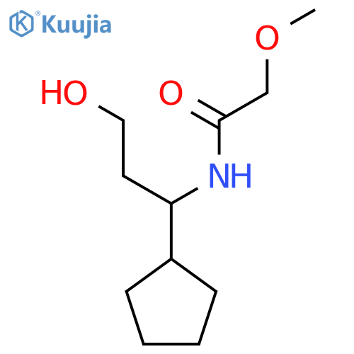 N-(1-cyclopentyl-3-hydroxypropyl)-2-methoxyacetamide structure