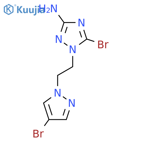 5-bromo-1-2-(4-bromo-1H-pyrazol-1-yl)ethyl-1H-1,2,4-triazol-3-amine structure