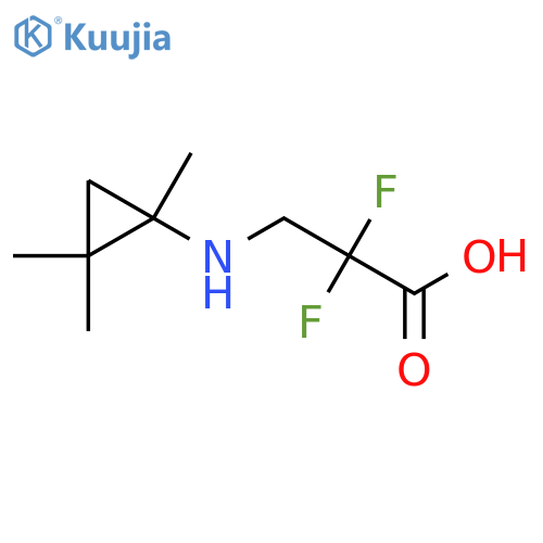 2,2-Difluoro-3-[(1,2,2-trimethylcyclopropyl)amino]propanoic acid structure