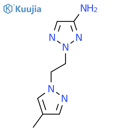 2-2-(4-methyl-1H-pyrazol-1-yl)ethyl-2H-1,2,3-triazol-4-amine structure