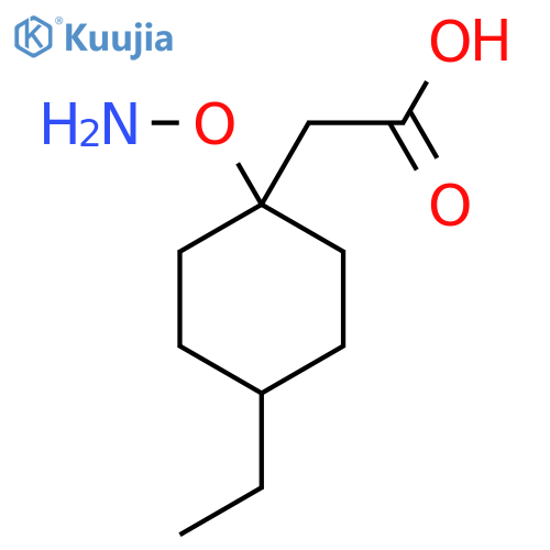 2-[1-(Aminooxy)-4-ethylcyclohexyl]acetic acid structure