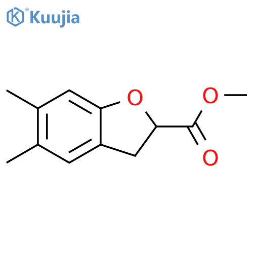 2-Benzofurancarboxylic acid, 2,3-dihydro-5,6-dimethyl-, methyl ester structure