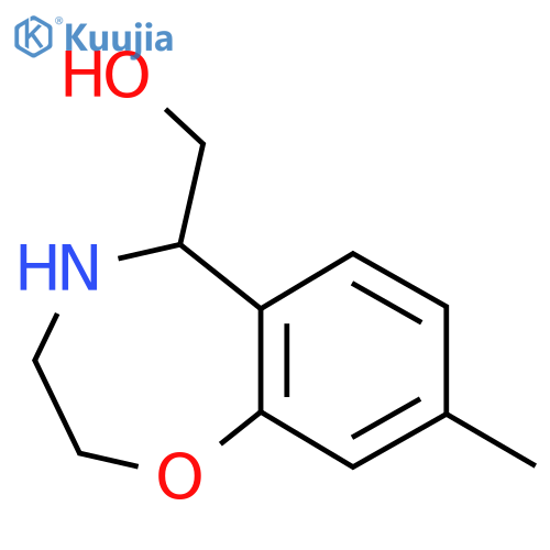 (8-Methyl-2,3,4,5-tetrahydro-1,4-benzoxazepin-5-yl)methanol structure