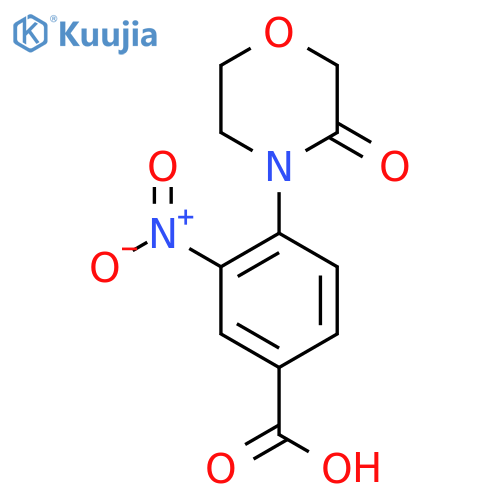 3-nitro-4-(3-oxomorpholin-4-yl)benzoic acid structure
