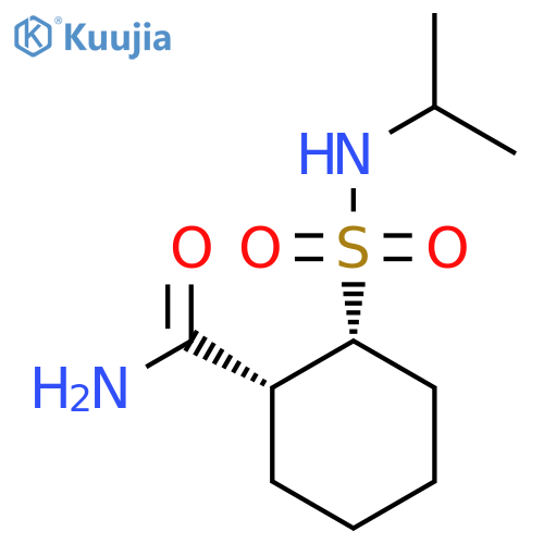 rac-(1R,2R)-2-[(propan-2-yl)sulfamoyl]cyclohexane-1-carboxamide structure