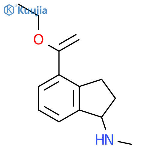 4-(1-ethoxyethenyl)-N-methyl-2,3-dihydro-1H-inden-1-amine structure