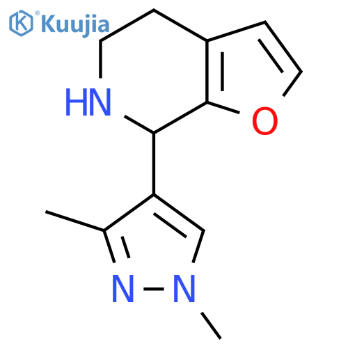 4-{4H,5H,6H,7H-furo2,3-cpyridin-7-yl}-1,3-dimethyl-1H-pyrazole structure
