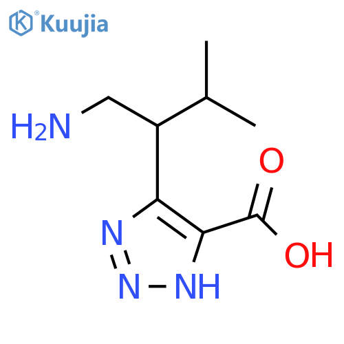 1H-1,2,3-Triazole-5-carboxylic acid, 4-[1-(aminomethyl)-2-methylpropyl]- structure