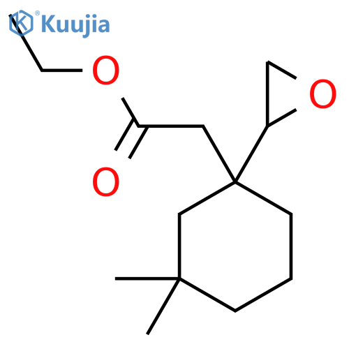 Ethyl 2-[3,3-dimethyl-1-(oxiran-2-yl)cyclohexyl]acetate structure