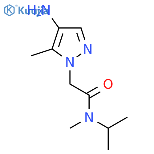2-(4-amino-5-methyl-1H-pyrazol-1-yl)-N-methyl-N-(propan-2-yl)acetamide structure