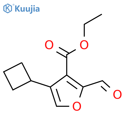Ethyl 4-cyclobutyl-2-formylfuran-3-carboxylate structure