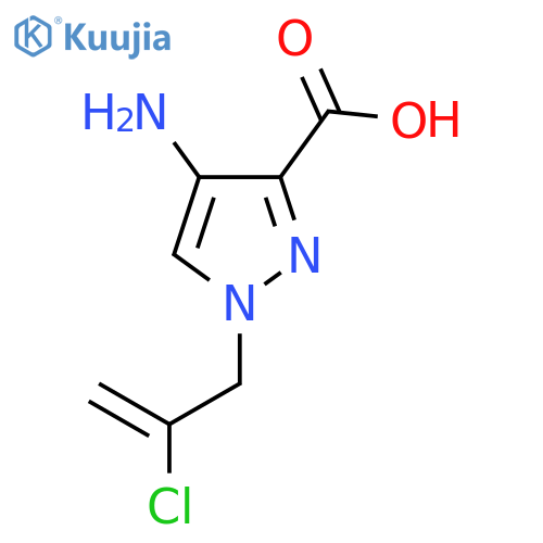 4-amino-1-(2-chloroprop-2-en-1-yl)-1H-pyrazole-3-carboxylic acid structure