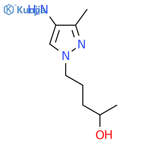 5-(4-amino-3-methyl-1H-pyrazol-1-yl)pentan-2-ol structure