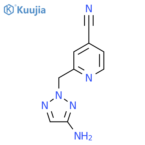 2-(4-amino-2H-1,2,3-triazol-2-yl)methylpyridine-4-carbonitrile structure