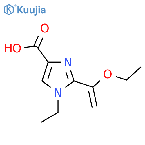 2-(1-ethoxyethenyl)-1-ethyl-1H-imidazole-4-carboxylic acid structure