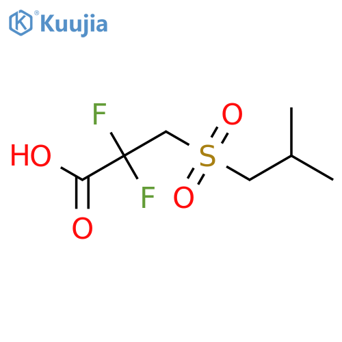 2,2-Difluoro-3-(2-methylpropanesulfonyl)propanoic acid structure