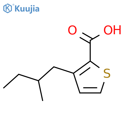 3-(2-Methylbutyl)thiophene-2-carboxylic acid structure