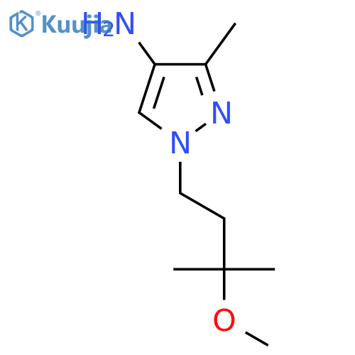 1-(3-methoxy-3-methylbutyl)-3-methyl-1H-pyrazol-4-amine structure