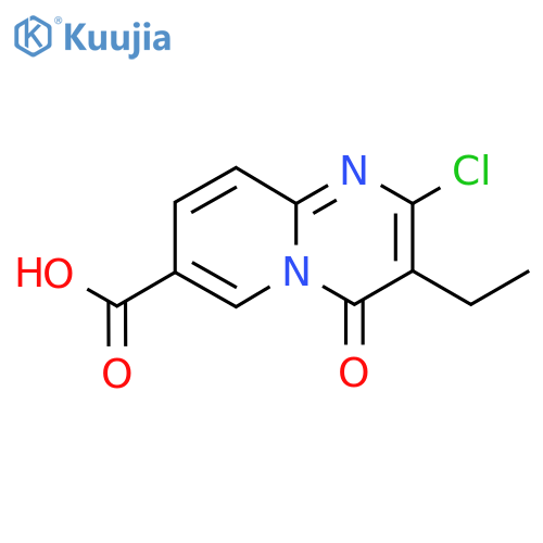 2-chloro-3-ethyl-4-oxo-4H-pyrido1,2-apyrimidine-7-carboxylic acid structure