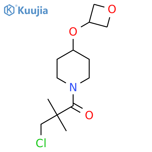3-chloro-2,2-dimethyl-1-4-(oxetan-3-yloxy)piperidin-1-ylpropan-1-one structure