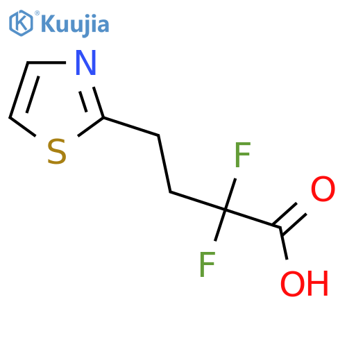 2,2-Difluoro-4-(1,3-thiazol-2-yl)butanoic acid structure