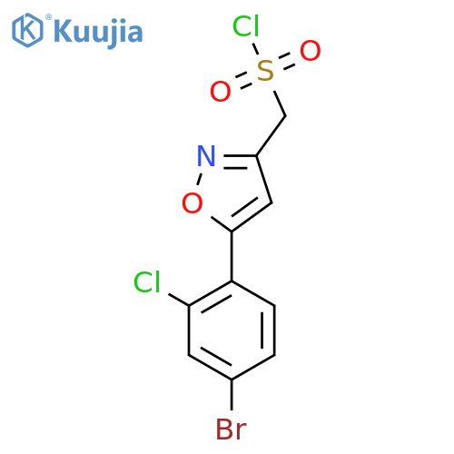 5-(4-bromo-2-chlorophenyl)-1,2-oxazol-3-ylmethanesulfonyl chloride structure