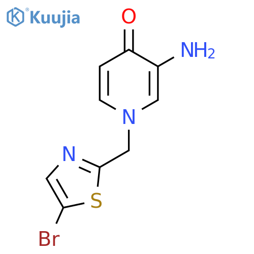 3-amino-1-(5-bromo-1,3-thiazol-2-yl)methyl-1,4-dihydropyridin-4-one structure