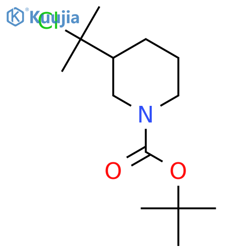 tert-butyl 3-(2-chloropropan-2-yl)piperidine-1-carboxylate structure