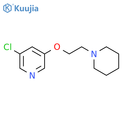 3-Chloro-5-[2-(piperidin-1-yl)ethoxy]pyridine structure