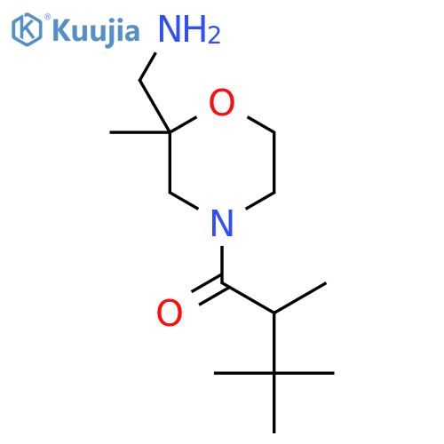 1-[2-(Aminomethyl)-2-methylmorpholin-4-yl]-2,3,3-trimethylbutan-1-one structure