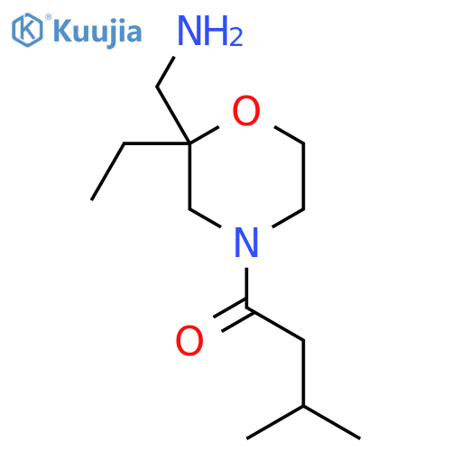 1-[2-(Aminomethyl)-2-ethylmorpholin-4-yl]-3-methylbutan-1-one structure