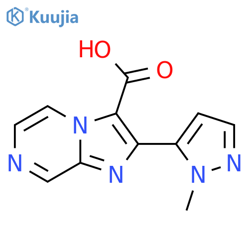 2-(1-methyl-1H-pyrazol-5-yl)imidazo1,2-apyrazine-3-carboxylic acid structure