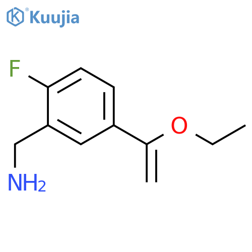 [5-(1-Ethoxyethenyl)-2-fluorophenyl]methanamine structure