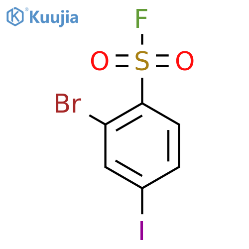 2-Bromo-4-iodobenzene-1-sulfonyl fluoride structure