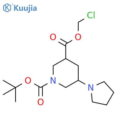 1,3-Piperidinedicarboxylic acid, 5-(1-pyrrolidinyl)-, 3-(chloromethyl) 1-(1,1-dimethylethyl) ester structure