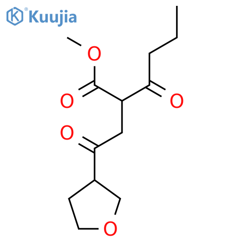 methyl 3-oxo-2-2-oxo-2-(oxolan-3-yl)ethylhexanoate structure