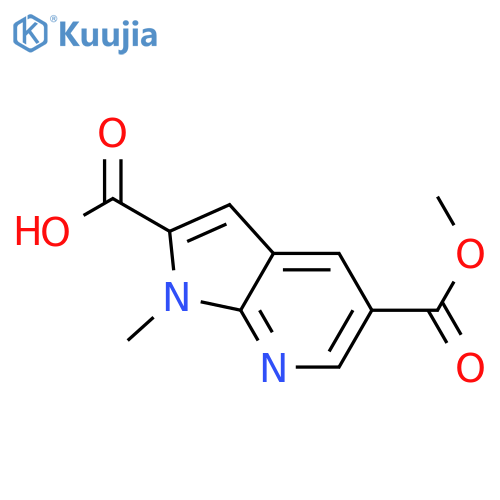 5-(methoxycarbonyl)-1-methyl-1H-pyrrolo[2,3-b]pyridine-2-carboxylic acid structure