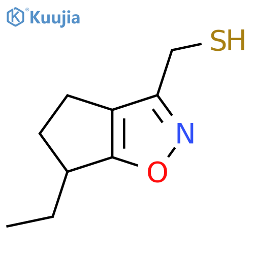 {6-ethyl-4H,5H,6H-cyclopentad1,2oxazol-3-yl}methanethiol structure